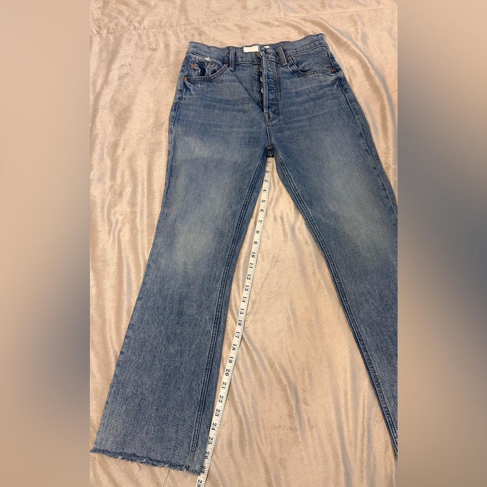 MOTHER Straight Leg Jeans in Light Blue Wash - Picture 7 of 9